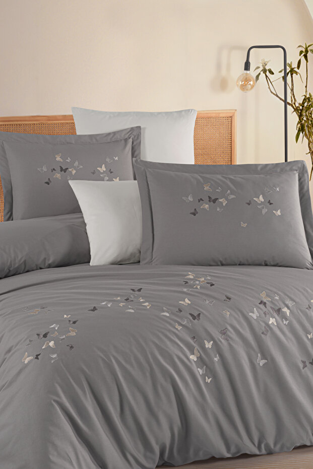 Papillon - 100% Cotton Poplin Duvet Cover Set - Elegance Series