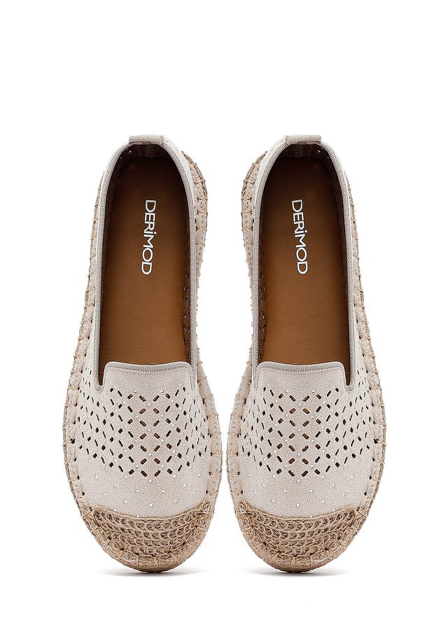 Kadın Bej Fileli Süet Espadril 25SFE402710 - 7