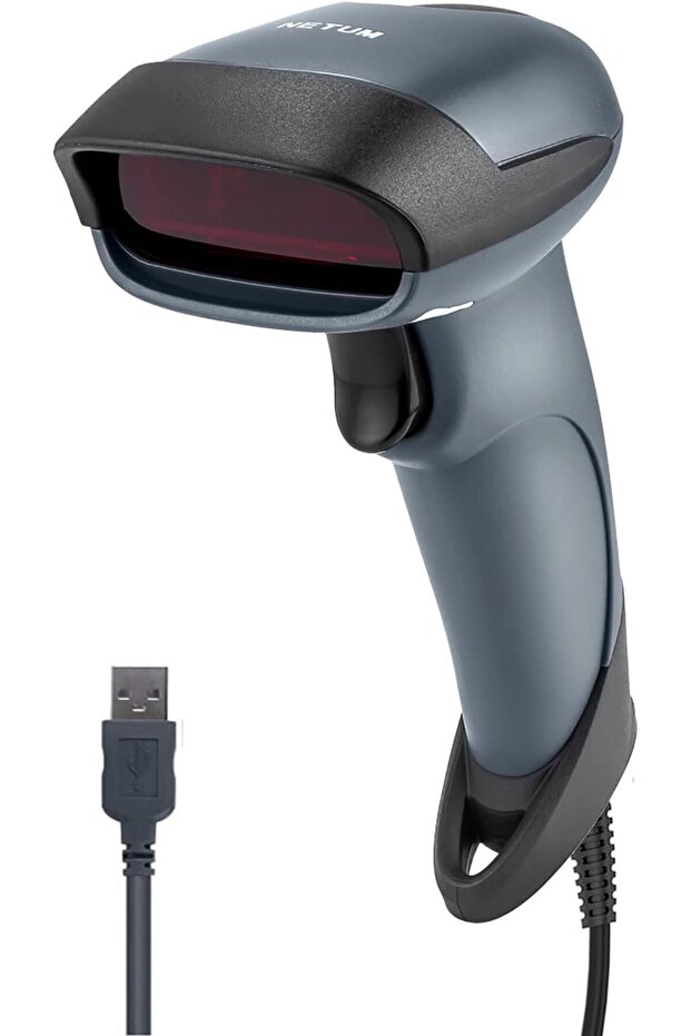 ® Handheld 1D Laser Barcode Scanner 32 Bit USB Wired Cable Reader A4 Bar Code Supermarket for