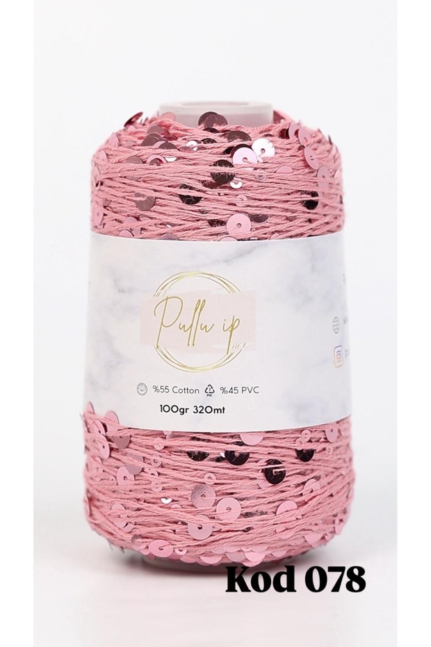 Pullu ip bobine sıkı sarım 100 gram 320 mt -078-1 adet - 2