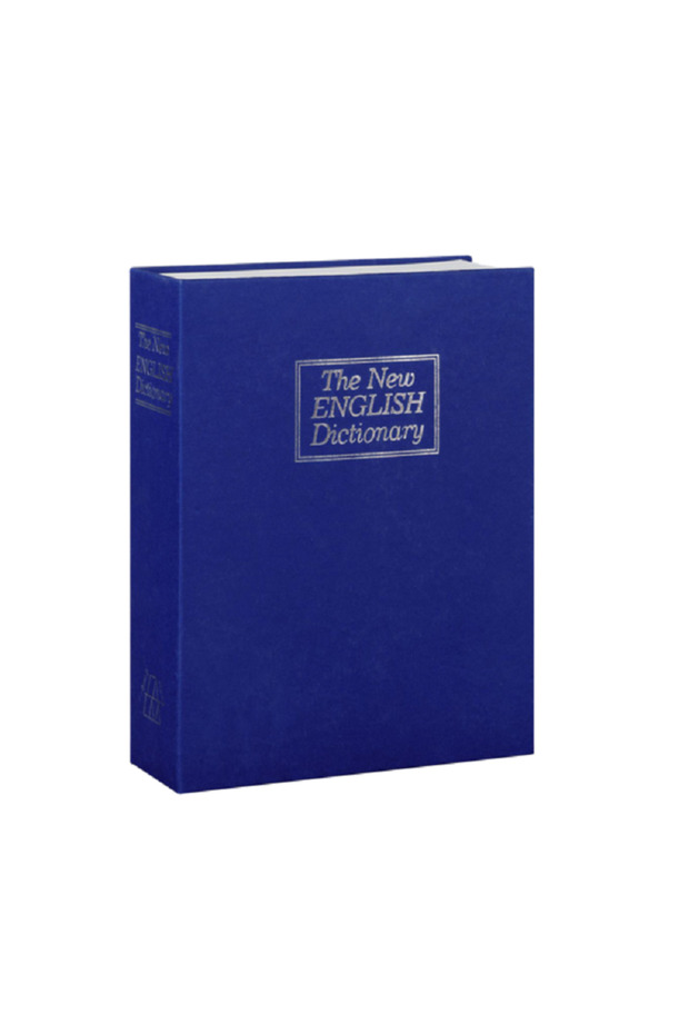 خزنة كتب تحويلية بقفل تركيبي مستطيل الشكل، لون أزرق - 1