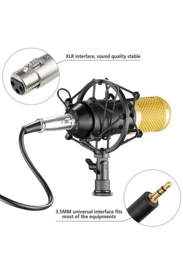 Kondenser mikrofon 3.5mm jak girişli kondenser mikrofon 6 parça set - 2
