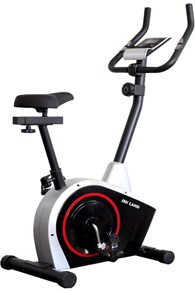 Upright Magnetic Bike EM-1570, 8 Resistance Levels, App Support, LCD & Pulse Sensor