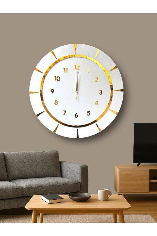 Dekoratif Ahşap Duvar Saati Lüks Duvar Dekoru Sessiz Mekanizma Modern Saat Ahşap Saat Wall Clock - 5