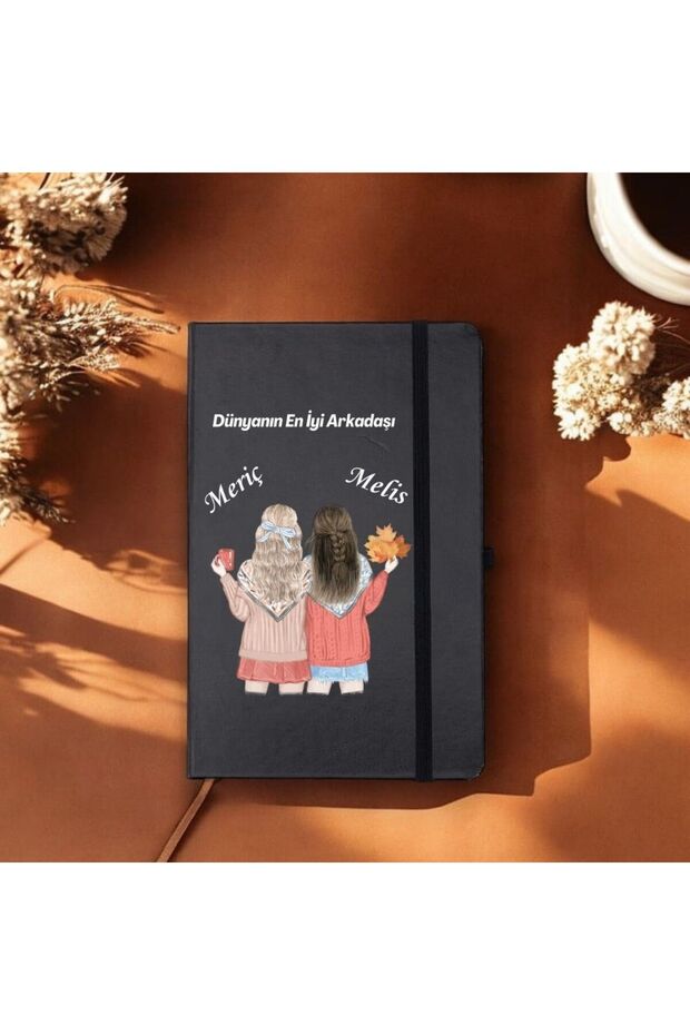 دفتر ملاحظات بتصميم مكتوب باسم خاص للأصدقاء