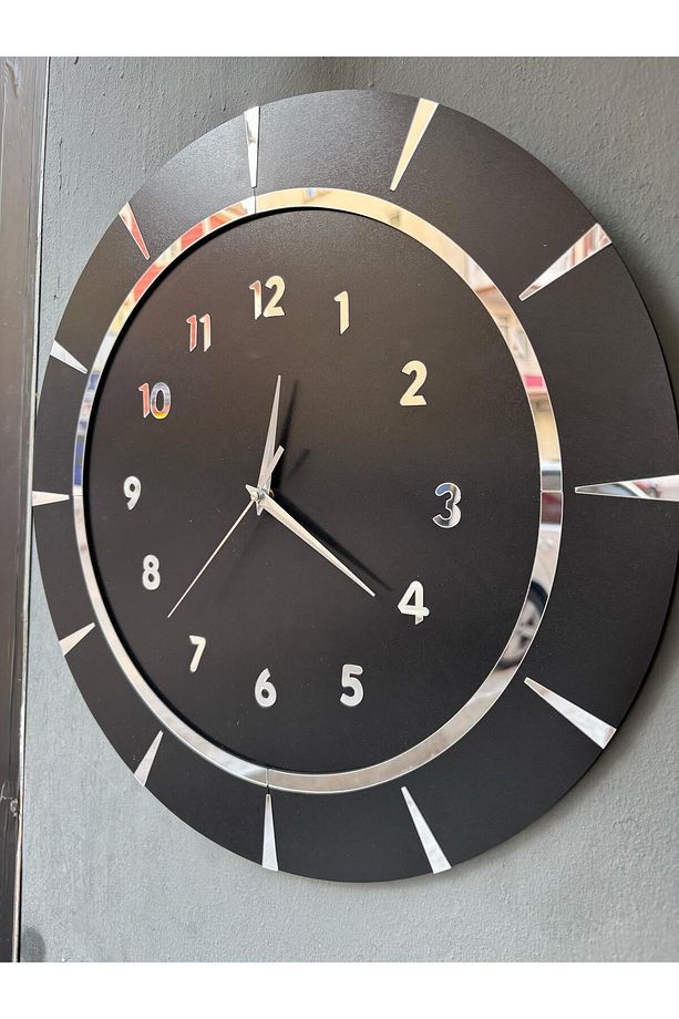 Dekoratif Ahşap Duvar Saati Lüks Duvar Dekoru Sessiz Mekanizma Modern Saat Ahşap Saat Wall Clock - 3