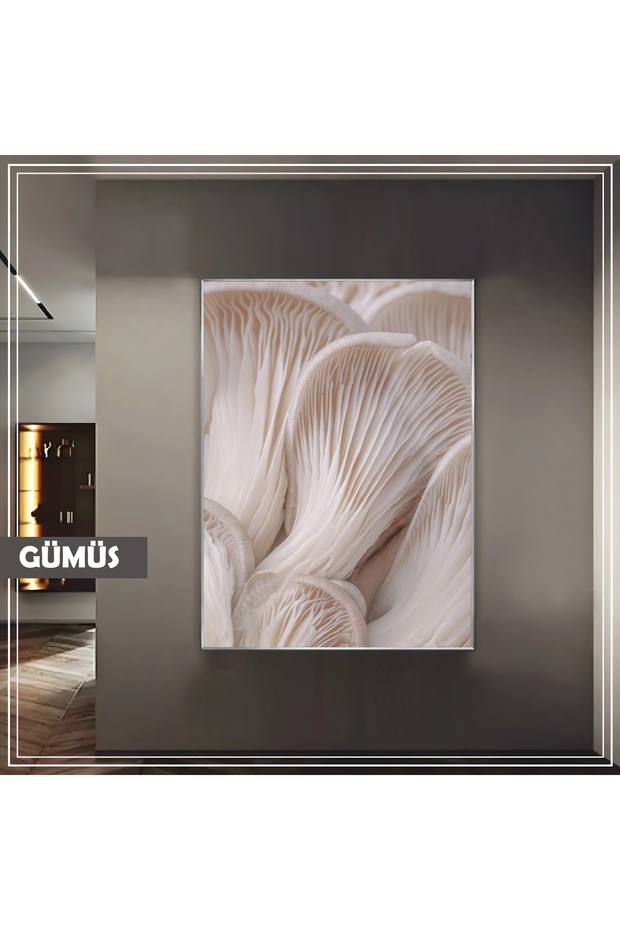 Amazing | Mushroom Macro Model (Mushroom) | Framed Tempered Glass Table Single Vertical