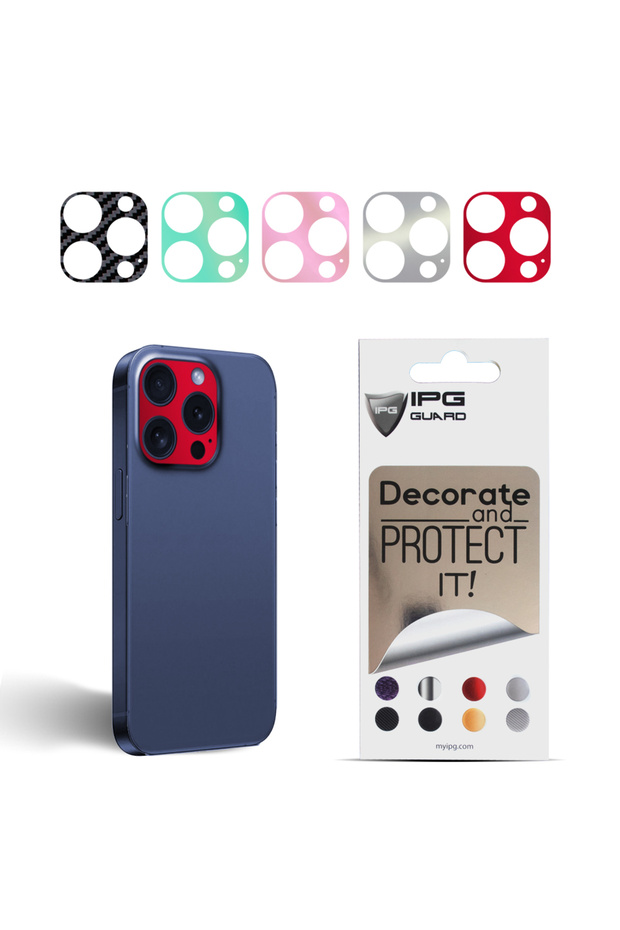 iPhone Rear Camera Decorative Sticker Protector Set – 5 Colors, Scratch Resistant Camera Protector