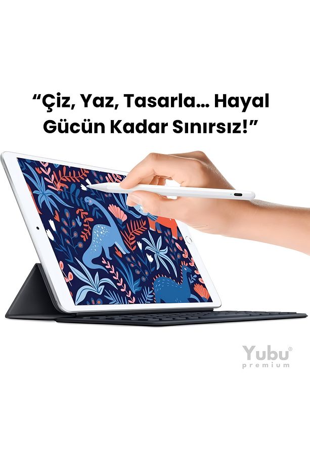 Tüm Dokunmatik Cihazlara Uyumlu İOS-Android-Windows Tablet iPad Yazı Çizim Kalemi iki Uç Hediye - 4