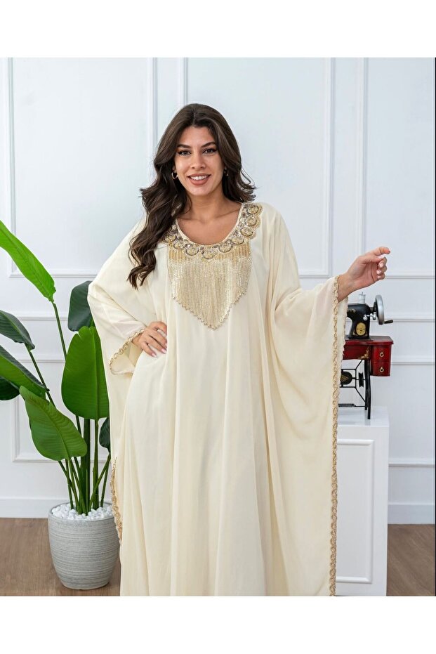 chiffon crepe jalabia dress kaftan