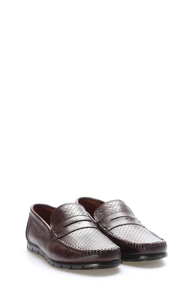 Tugerdi Brown Genuine Leather Rubber Sole Quality Loafar Casual Men's Shoes Tg0962813120122102