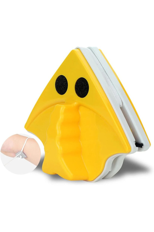 فرشاة تنظيف مغناطيسية للنوافذ بتصميم مثلث عملي - 1