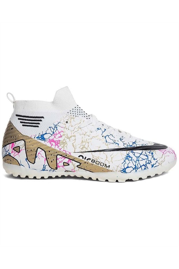 Laliga Air 565 Model. White-Gold (40-44) Astroturf Football Shoes