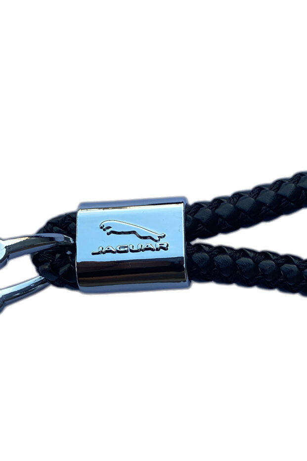 إكسسوار سلسلة مفاتيح جلدية مضفرة متوافق مع جاكوار - 3