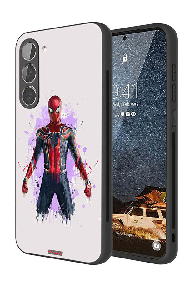 غطاء حماية لهاتف Samsung Galaxy S23 Plus 5G بتصميم العنكبوت الحديدي