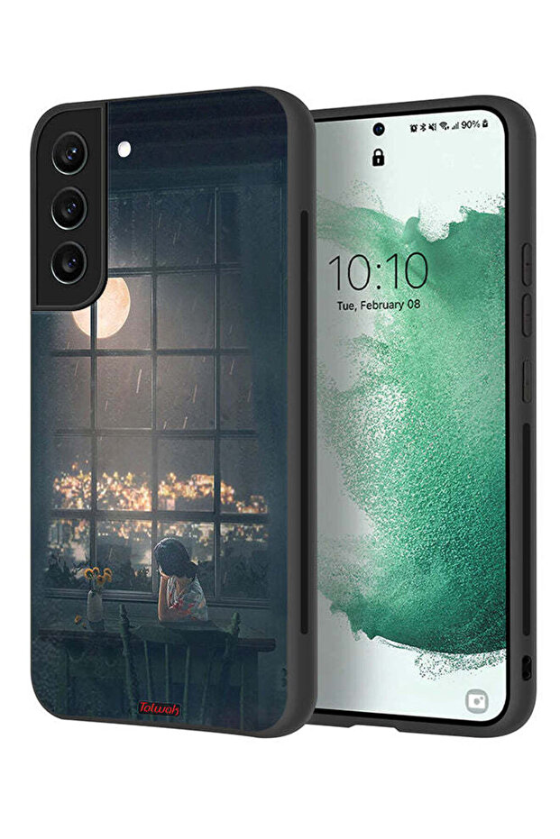 Samsung Galaxy S22 Plus 5G Protective Case Cover Looking At Moon Art