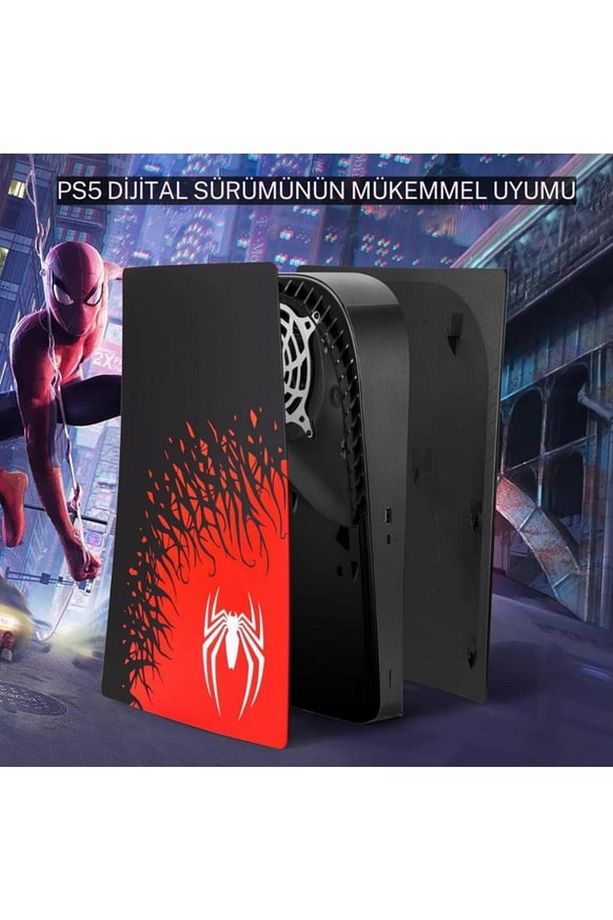 PS5 Dijital Sürüm Uyumlu - Spider - Man 2 Desenli Konsol Faceplate Shell Covers Kapakları - 4