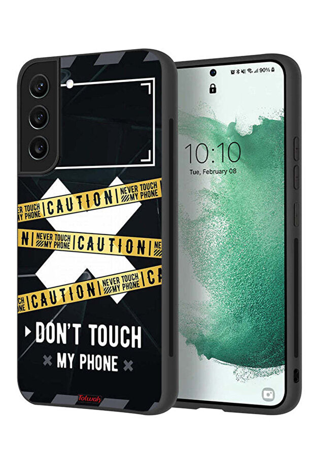 Samsung Galaxy S22 5G Protective Case Cover Caution Never Touch My Phone