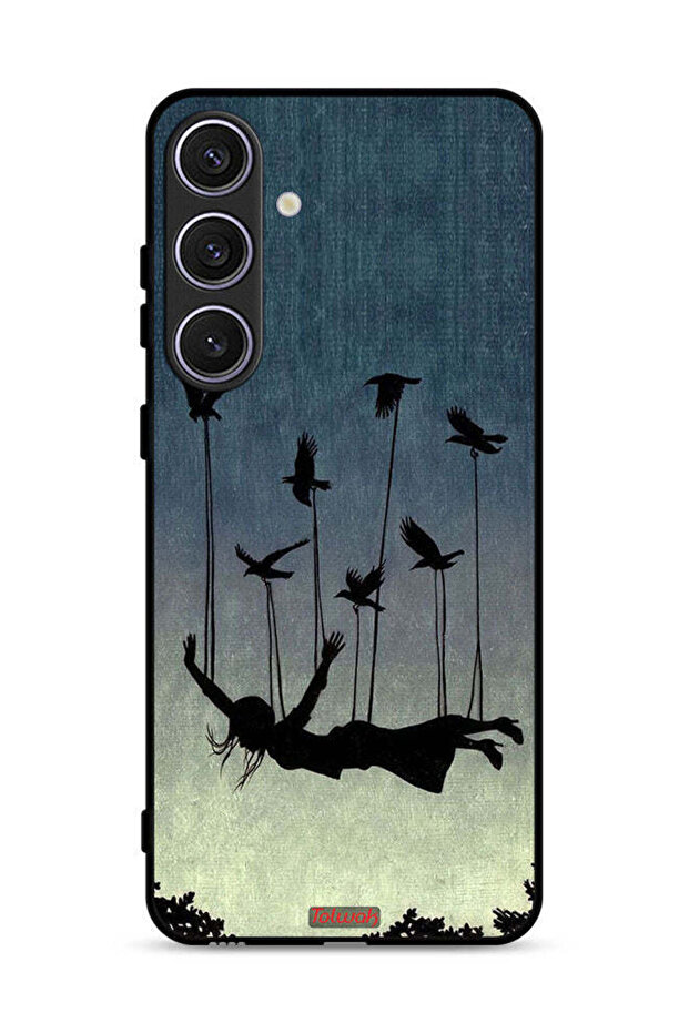 Samsung Galaxy S24 5G Protective Case Cover Birds Holding Fallen Girl