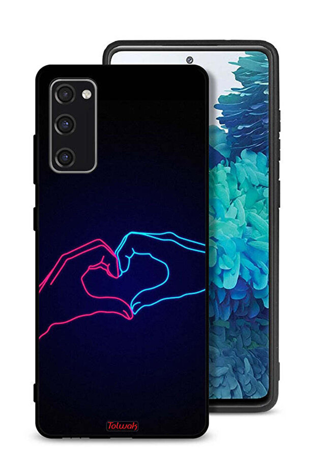 Samsung Galaxy S20 FE Protective Case Cover Touching Hand Making Heart