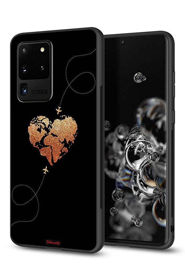 Samsung Galaxy S20 Ultra Protective Case Cover Airplanes Touching Heart