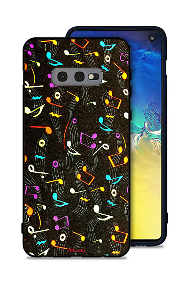 غطاء حماية لهاتف Samsung Galaxy S10e بنمط قماش موسيقي