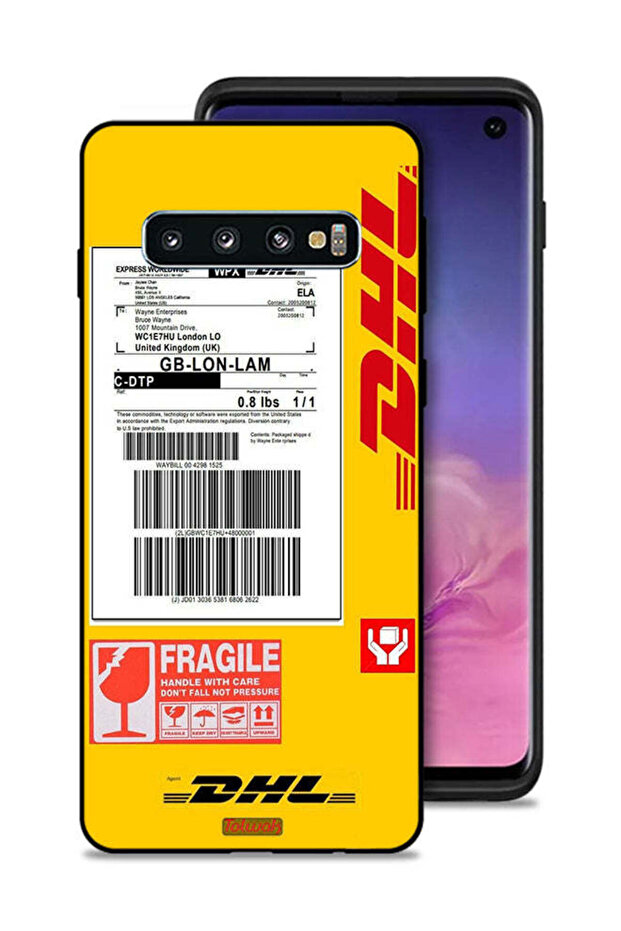 غطاء حماية لهاتف سامسونج جالكسي S10 ملصق DHL