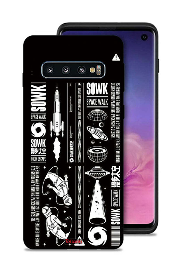 غطاء حماية لهاتف Samsung Galaxy S10 ملصق Sowk Space Walk