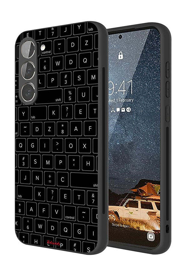 غطاء حماية لهاتف Samsung Galaxy S23 Plus 5G بنمط مفاتيح لوحة مفاتيح عشوائية