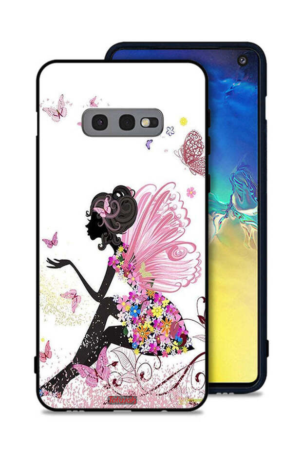 غطاء حماية لهاتف Samsung Galaxy S10e بتصميم فتاة الفراشة