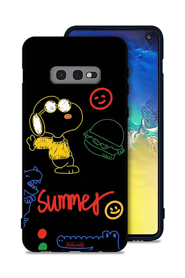 غطاء حماية لهاتف Samsung Galaxy S10e بملصق صيفي