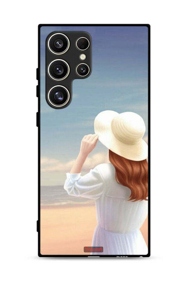 Samsung Galaxy S24 Ultra 5G Protective Case Cover Hat Girl Standing