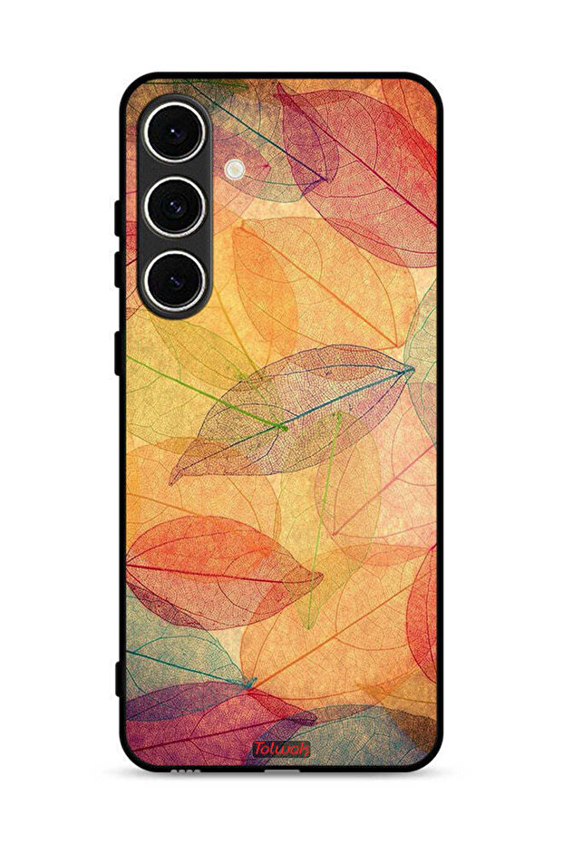 غطاء حماية لهاتف Samsung Galaxy S24 FE 5G برسومات أوراق فنية رقمية تجريدية
