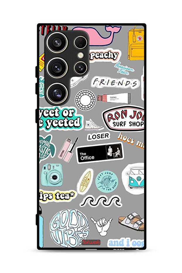 Samsung Galaxy S24 Ultra 5G Protective Case Cover Good Vibes Stickers