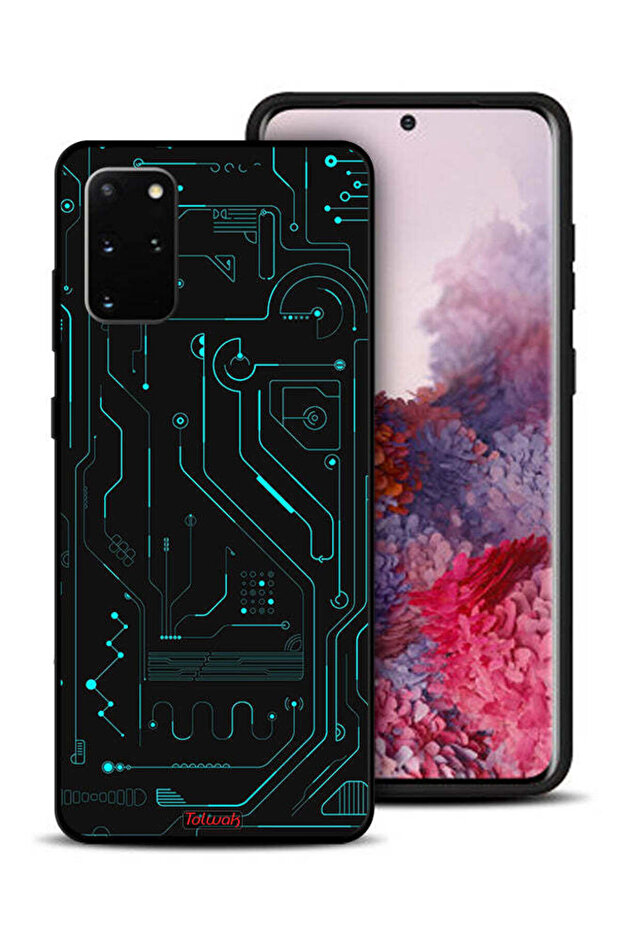 Samsung Galaxy S20 Plus Protective Case Cover Digital Art Circuits Minimalism Multiple Display