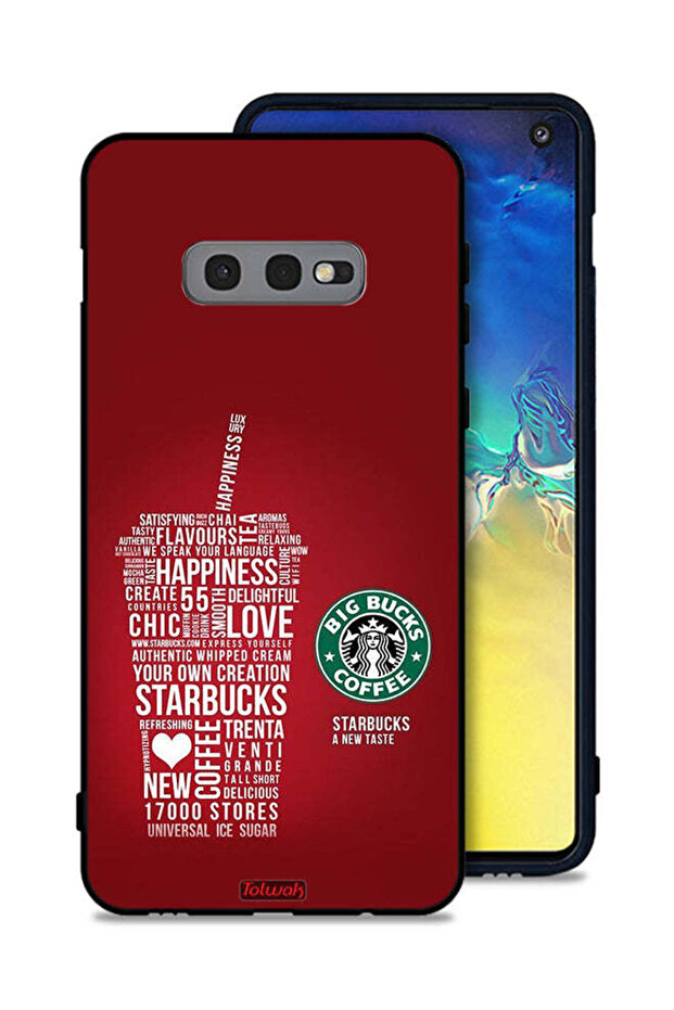 غطاء حماية لهاتف Samsung Galaxy S10e بملصق قهوة
