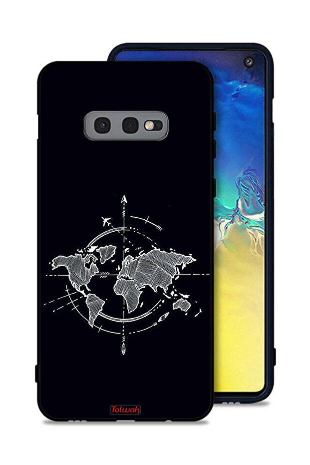 غطاء حماية لهاتف Samsung Galaxy S10e بتصميم فن البوصلة