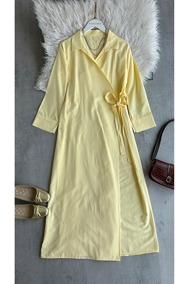 Sofia Yandan Bağlamalı Elbise - 1