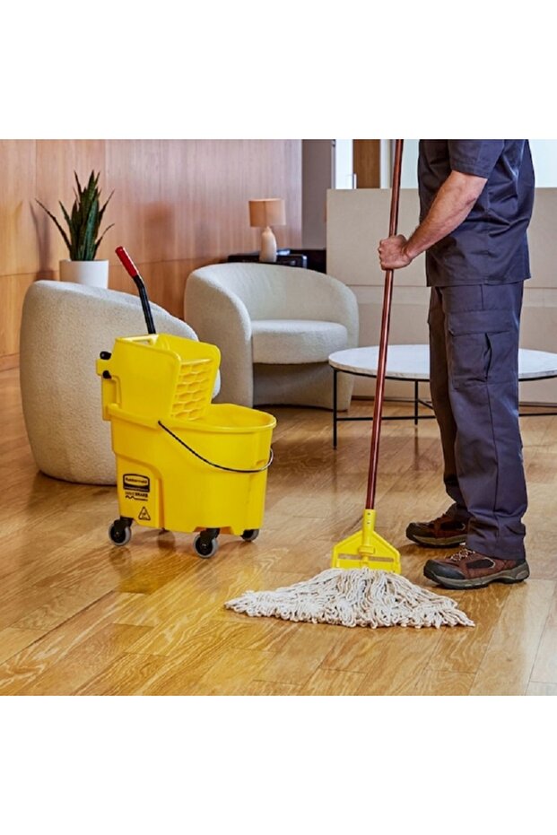 ممسحة خيطية قطنية غير قابلة للعصر، متعددة الألوان - 4