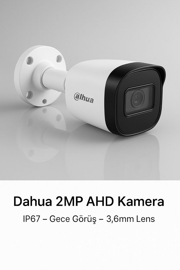 DH-HAC-B1A21P-U 2MP 3.6mm AHD Bullet Güvenlik Kamerası | IR Gece Görüşlü, IP67 Dış Mekan - 4