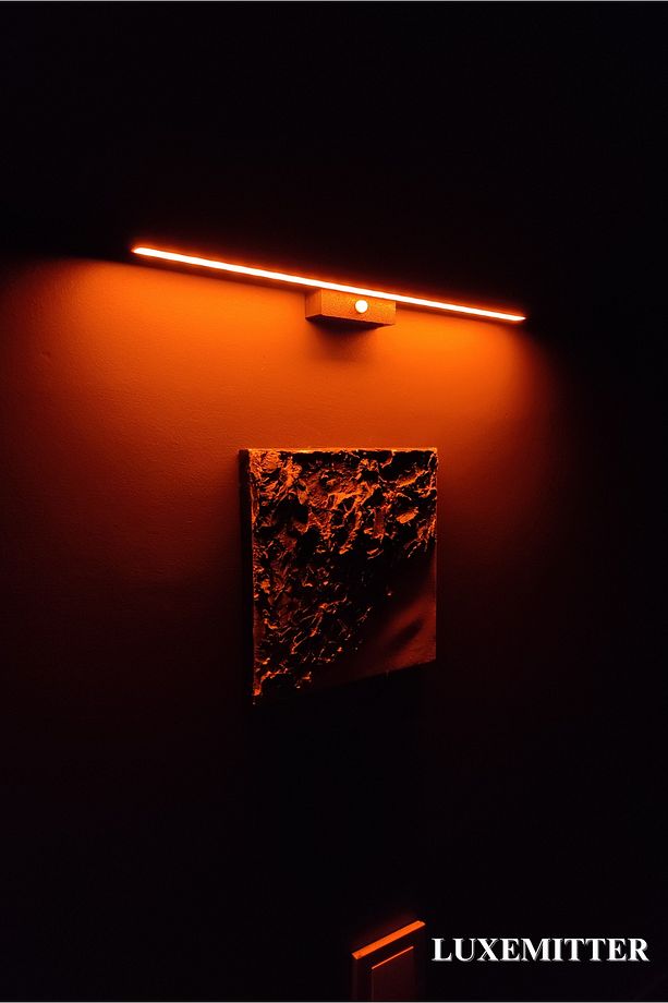 Kendinden Yapışkanlı Led Işıklı Hareket Sensörlü Pilli Duvar Aplik Lamba Modern Tablo Aydınlatması - 8