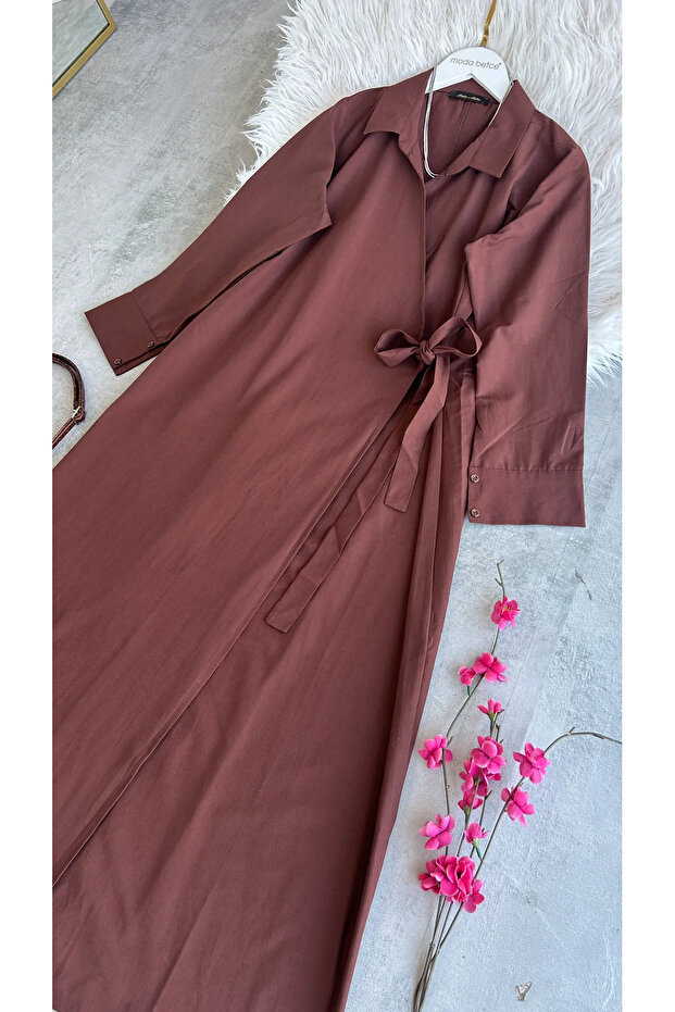 Sofia Yandan Bağlamalı Elbise - 2