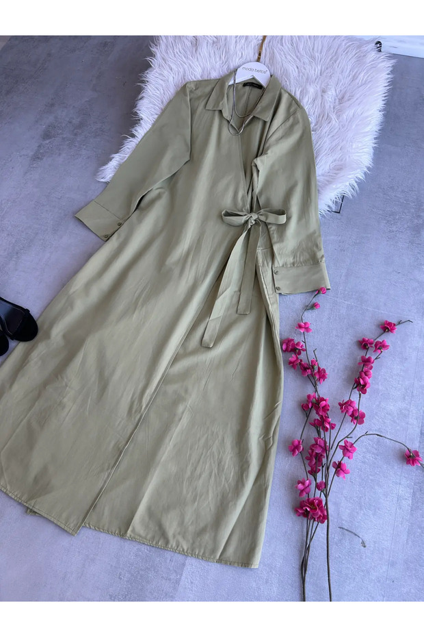 Sofia Yandan Bağlamalı Elbise - 2