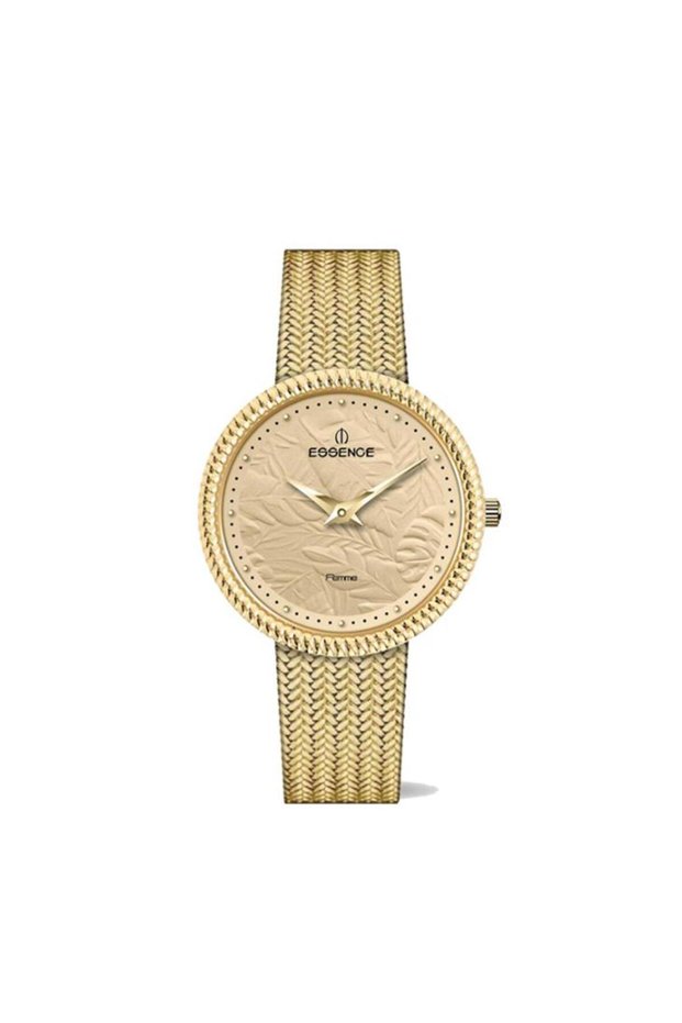 D1230.110 Metal Cord Metal Case 3 Atm Water Resistant Gold Color Women Wristwatch
