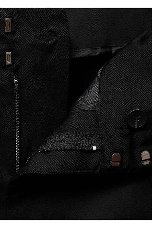 Düğmeli pamuklu pantolon - 6