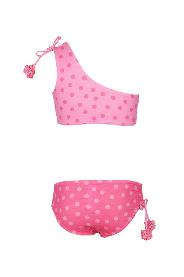 Simli Pembe Tek Omuz Kız Çocuk Bikini Takımı Belle - 2