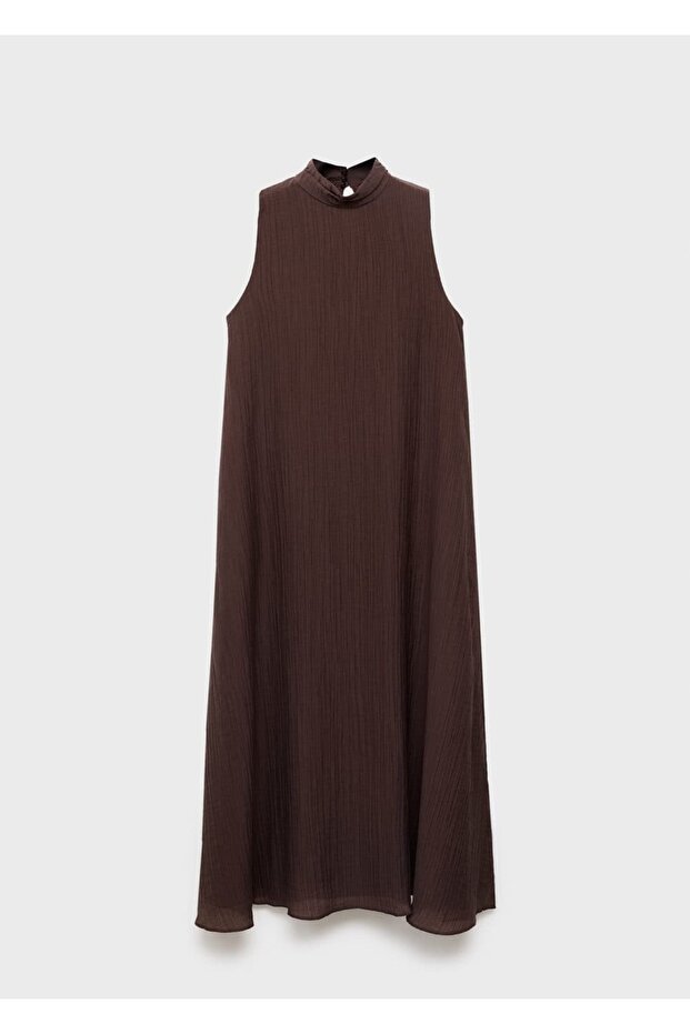 Lyocell halter yaka elbise - 3