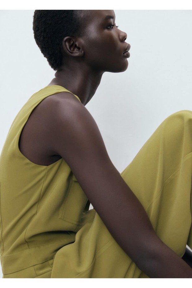 Göğsü cepli uzun tulum - 6