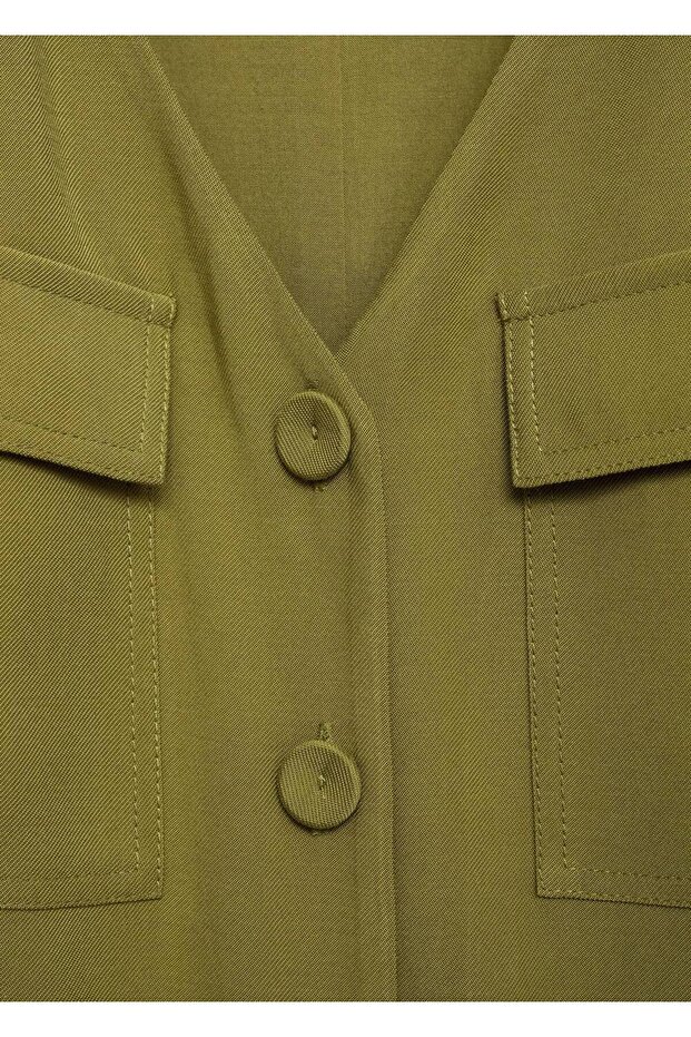 Göğsü cepli uzun tulum - 8