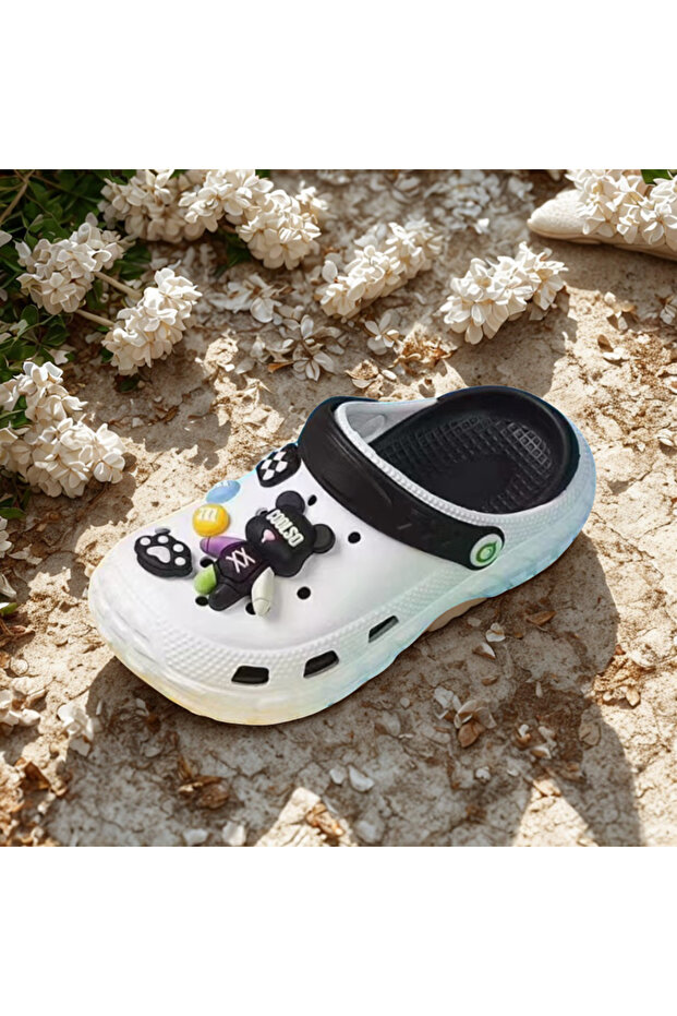 Kids Garden Clogs, with Decorative Charms, Slip-On Style